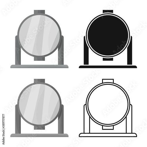 Vector illustration of spotlight and light icon. Web element of spotlight and floodlight stock symbol for web.