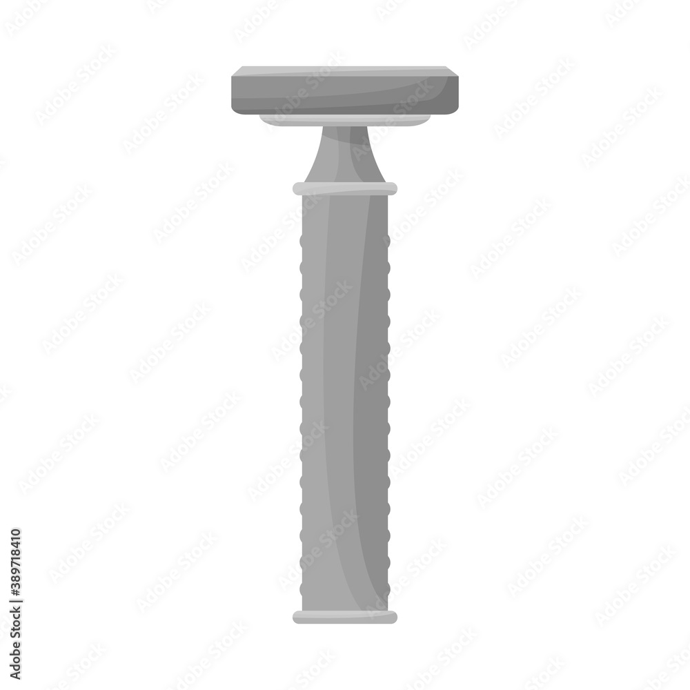 Vector design of shaver and safety symbol. Graphic of shaver and shave stock symbol for web.