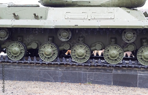 Tank as a monument to the liberators of the Kola Peninsula photo