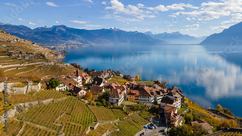 Legends of the fall in Lavaux, Switzerland. photo