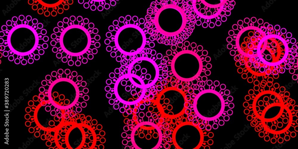 Dark pink vector texture with disease symbols. Dark pink vector texture with disease symbols.