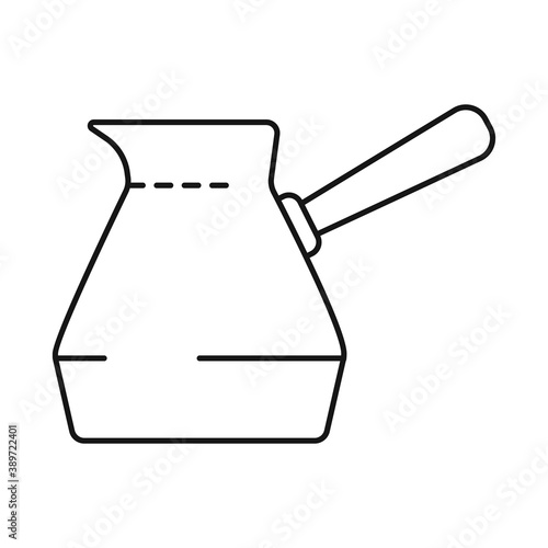 Isolated object of coffee and turk icon. Collection of coffee and hand stock vector illustration.