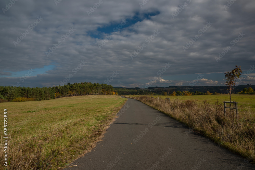 Meadows and pasture land near Bezdruzice and Konstantinovy Lazne spa towns