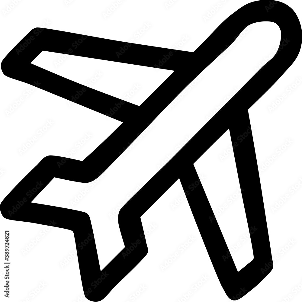 Airoplane, plane drawn line Airoplane, plane drawn line