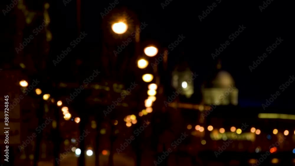 custom made wallpaper toronto digitalView of the night city. Bokeh becomes sharp. Night city landscape, the lights of the cars. Abstract defocused night traffic city lights bokeh background.