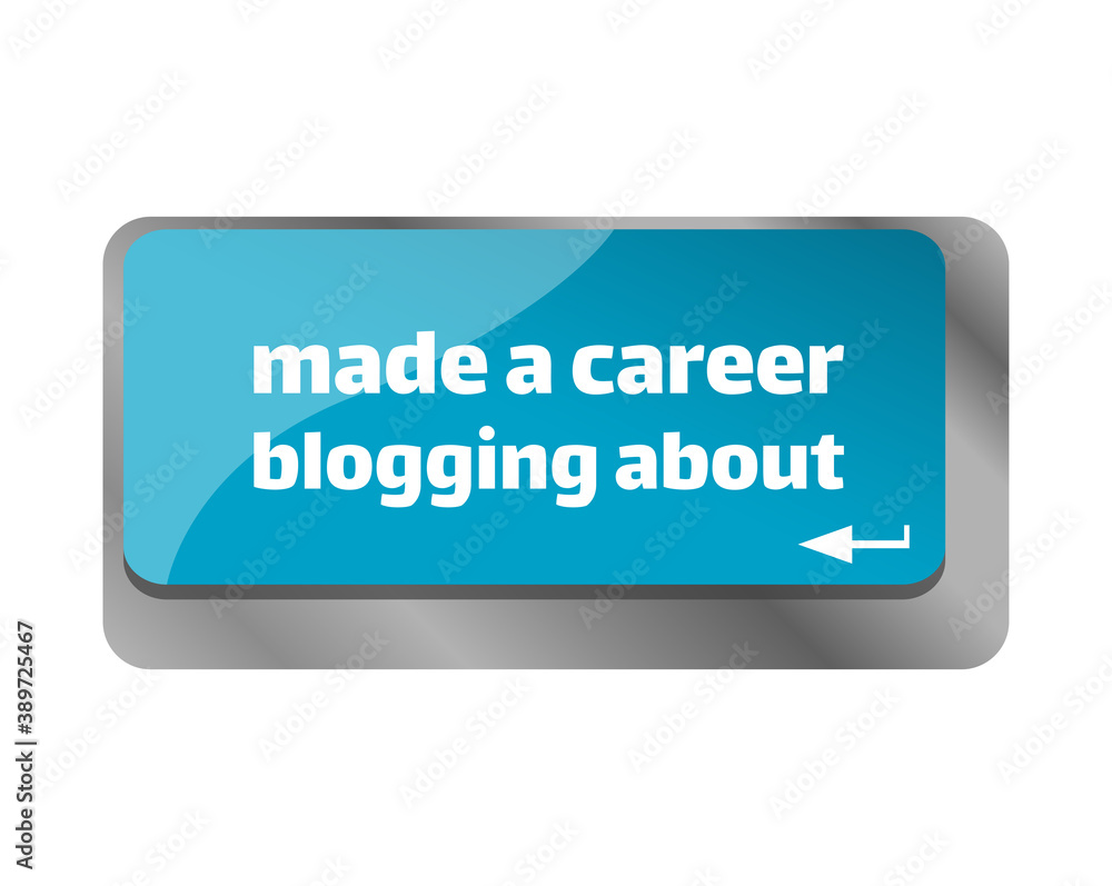 Made a career blogging about . Close up of keyboard, enter computer key. Made a career blogging about . Close up of keyboard, enter computer key.