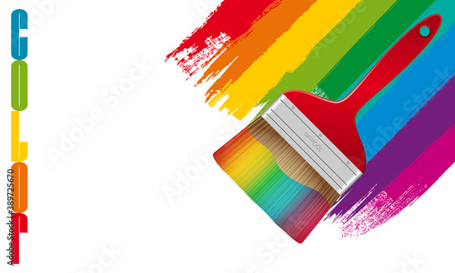 Affiche pour magasin de bricolage afin de promouvoir un grand choix de couleur de peinture pour votre maison.