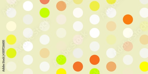 Light green, red vector texture with disks.