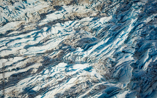 Glacial ice flow in Alaska