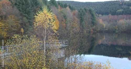 Obernautal dam in Siegerland during dry spells photo