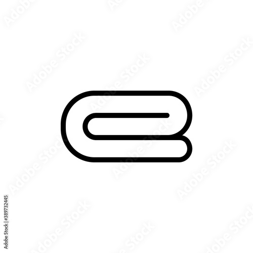 Blanket line icon. Clipart image isolated on white background.