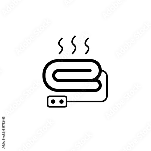 Electric blanket line icon. Clipart image isolated on white background.