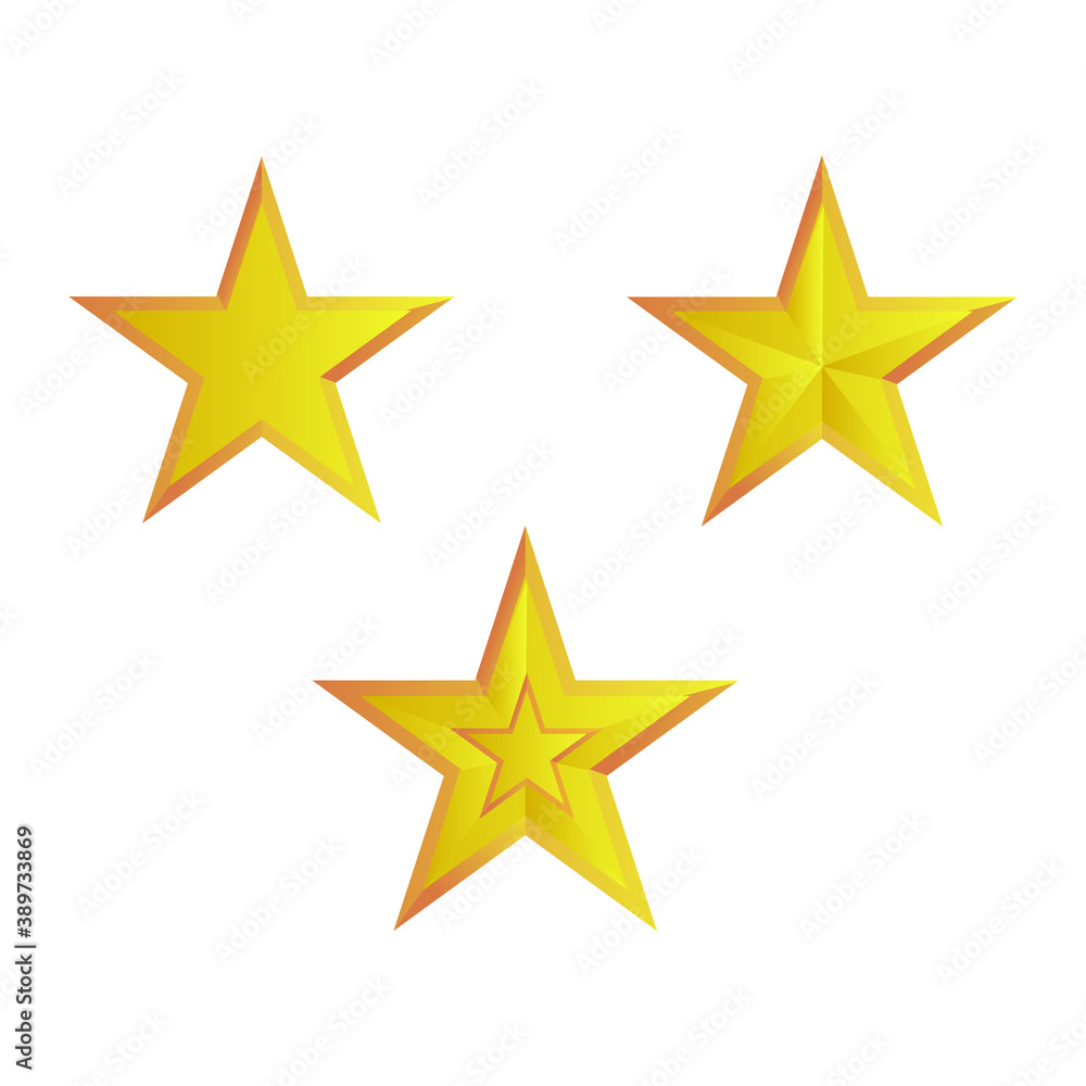 Golden star design for element design and decoration Golden star design for element design and decoration