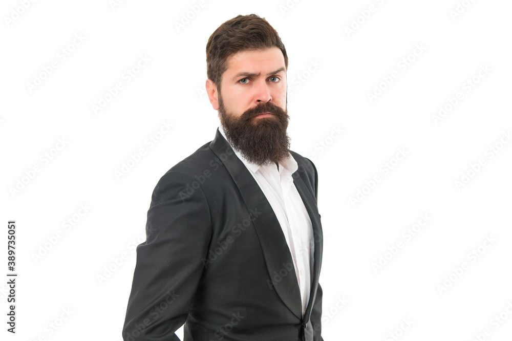 Facial hair and grooming. Fashion model with long beard and mustache.  Business people fashion style. Menswear and fashion concept. Office worker.  Man handsome bearded businessman wear formal suit Stock Photo | Adobe