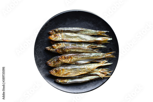 sardines sprats smoked or salted fish seafood mackerel meal on the table tasty serving size top view copy space for text food background rustic diet  photo