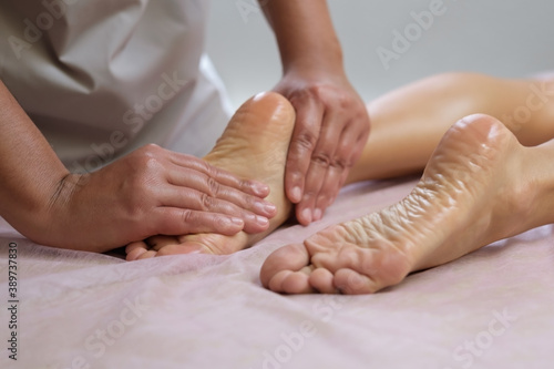 Foot massage in the spa salon at spa salon © Viktor Koldunov