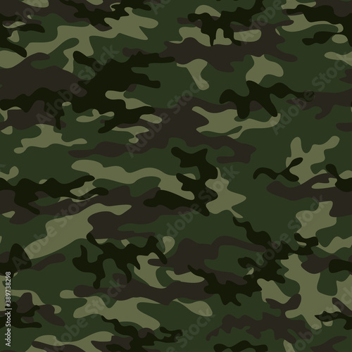Green texture vector camouflage army background. Stylish template.