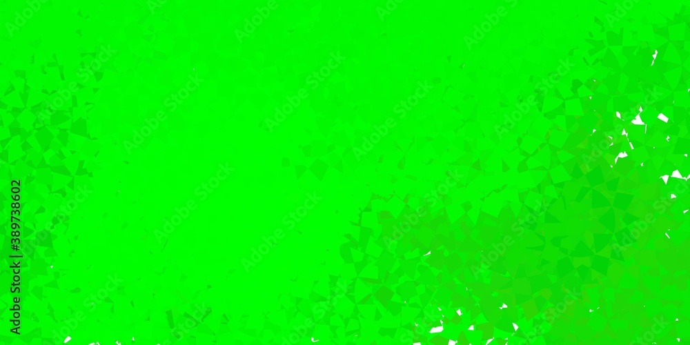 Obraz premium Light green, yellow vector template with triangle shapes.