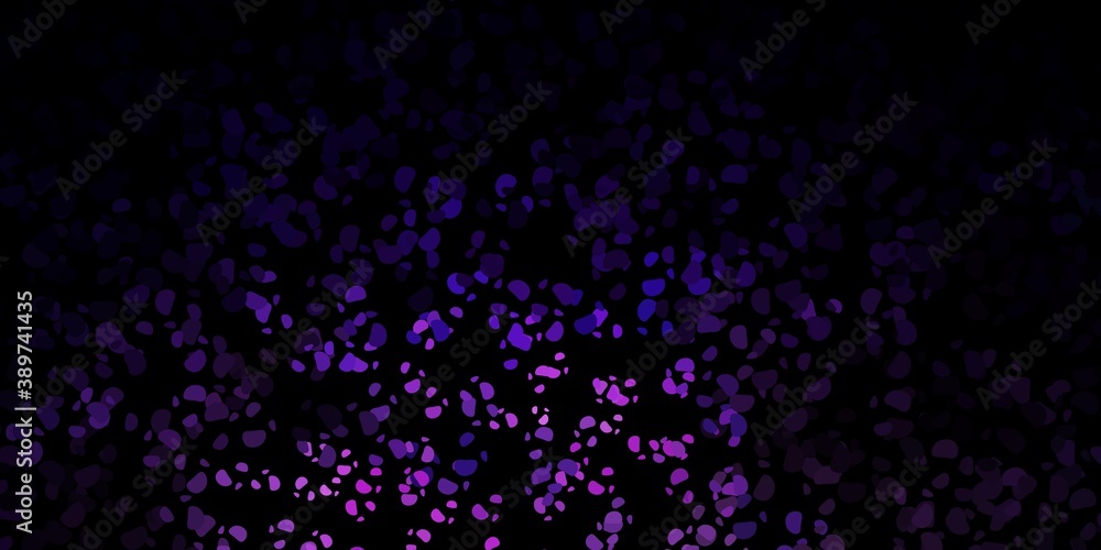 Obraz premium Dark purple vector background with random forms.
