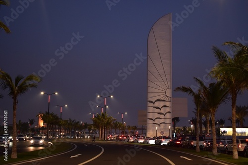 View of the city at night, Jeddah, Saudi Arabia