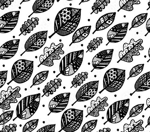 Autumn leaf, seamless pattern for your design