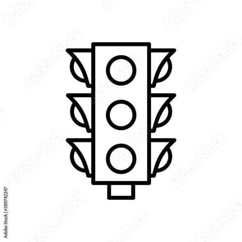 Traffic light outline icon
