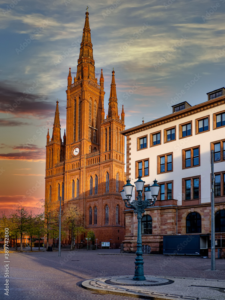 Wiesbaden Innenstadt mit Marktkirche
