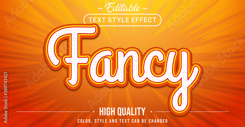 Editable text style effect - Fancy theme style.