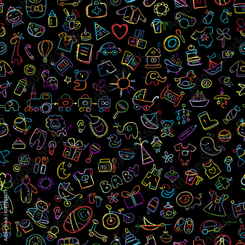 Baby seamless pattern for your design