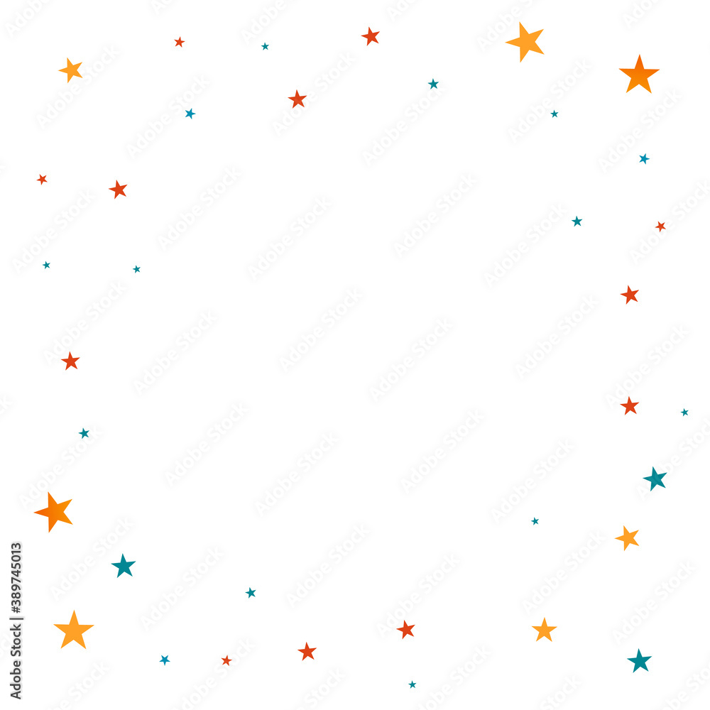 seamless background with colorful stars on white, stock vector