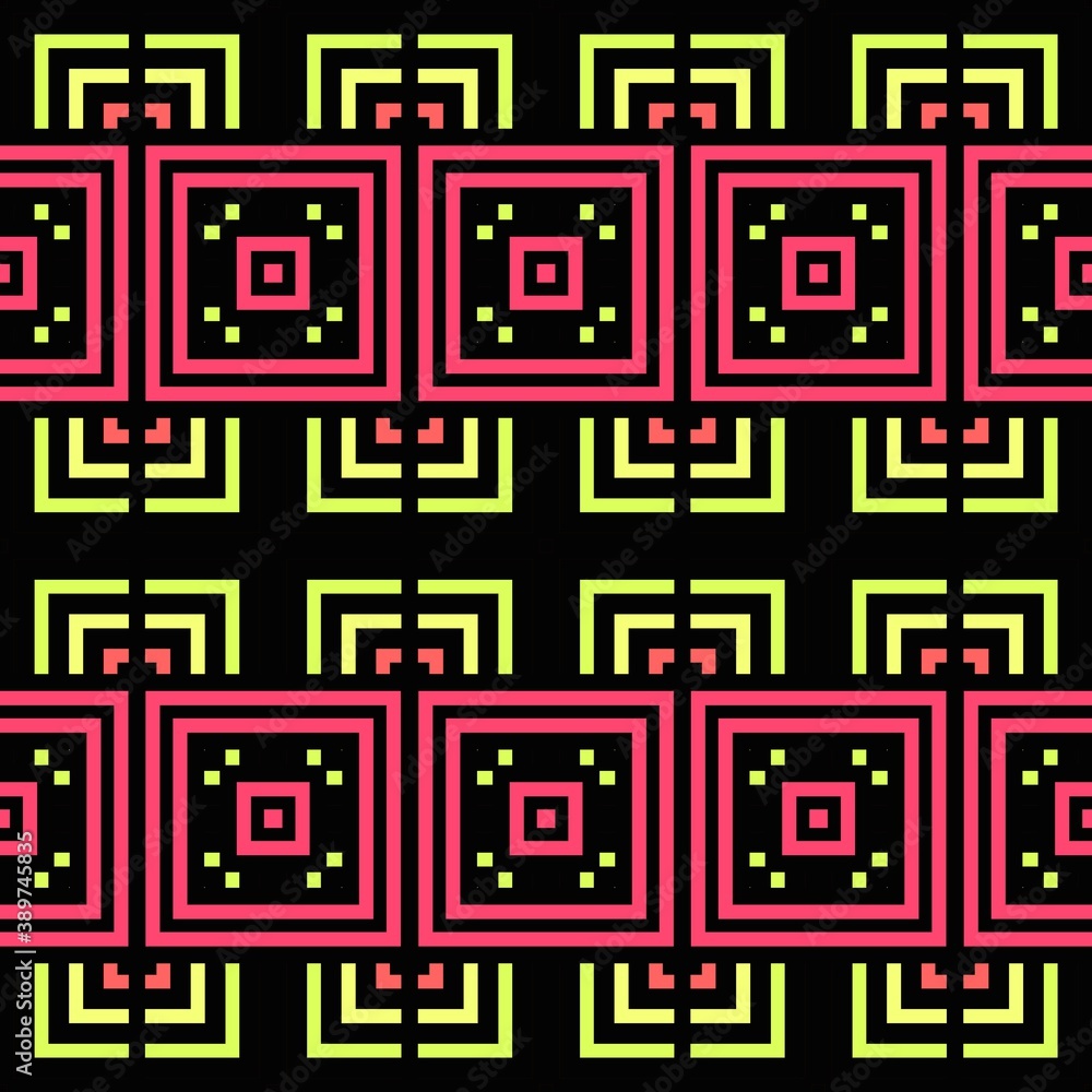 Pink and green pattern with geometric form, flat vintage, retro cover design, background for girl, young texture Pink and green pattern with geometric form, flat vintage, retro cover design, background for girl, young texture