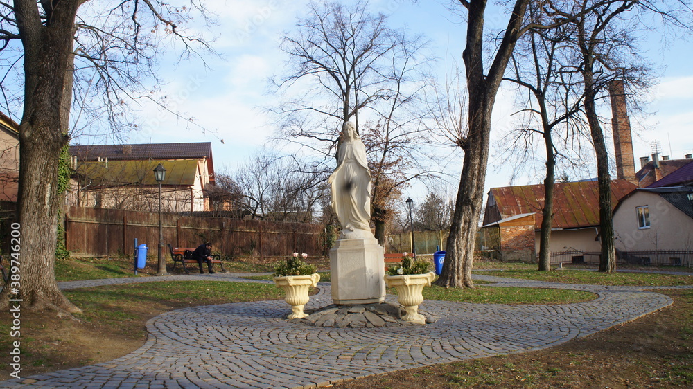 Fototapeta premium lets walk in ancient ukrainian western town