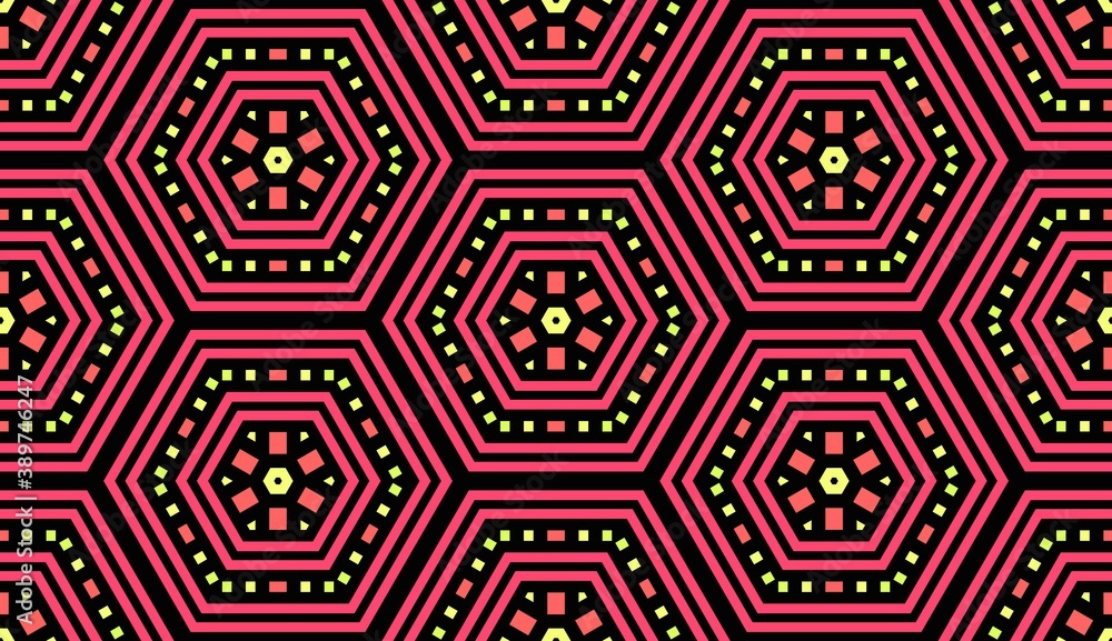 Pink and green pattern with geometric form, flat vintage, retro cover design, background for girl, young texture Pink and green pattern with geometric form, flat vintage, retro cover design, background for girl, young texture