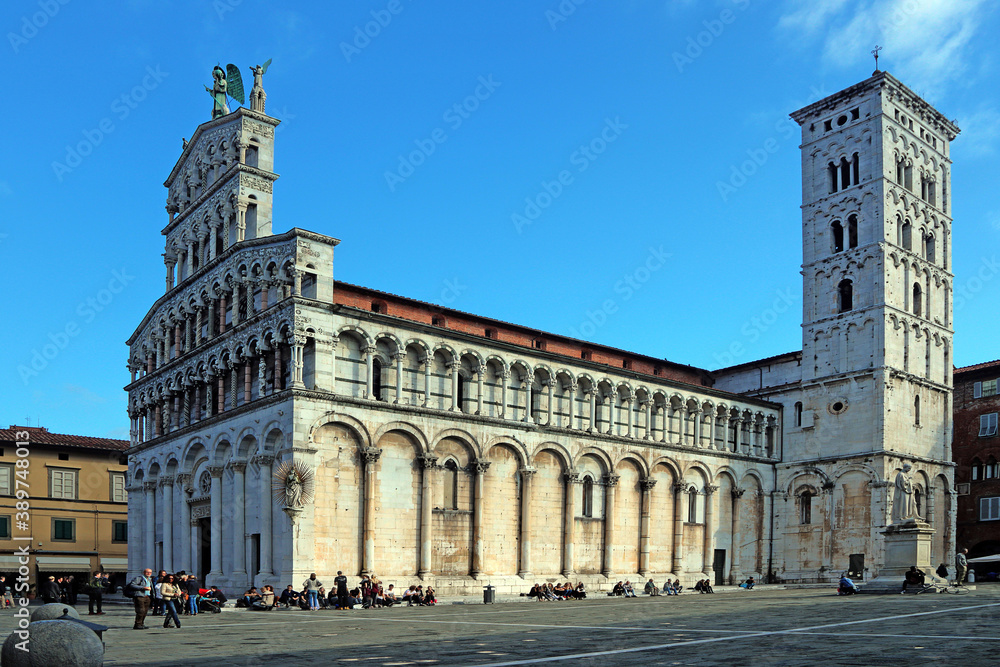 San Michele in Foro, a Roman Catholic basilica church in Lucca, Tuscany, Italy