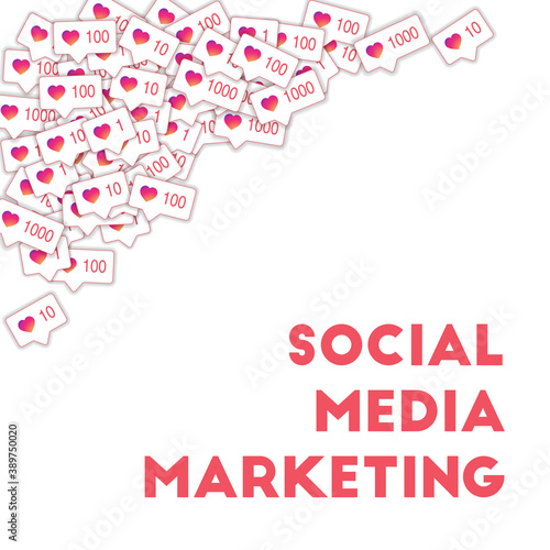 Social media icons. Social media marketing concept