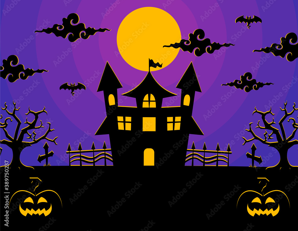 Hallowen silhouette background
