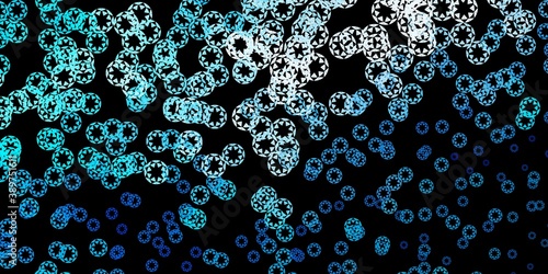 Dark blue vector background with spots.