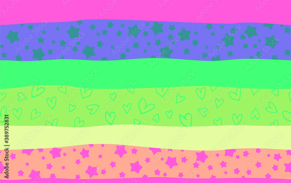 Rainbow pattern design for girls
