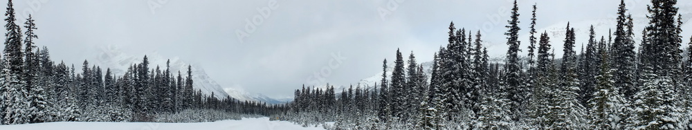 Icefields Parkway during the winter in Banff National Park, Alberta, Canada. Icefields Parkway during the winter in Banff National Park, Alberta, Canada.