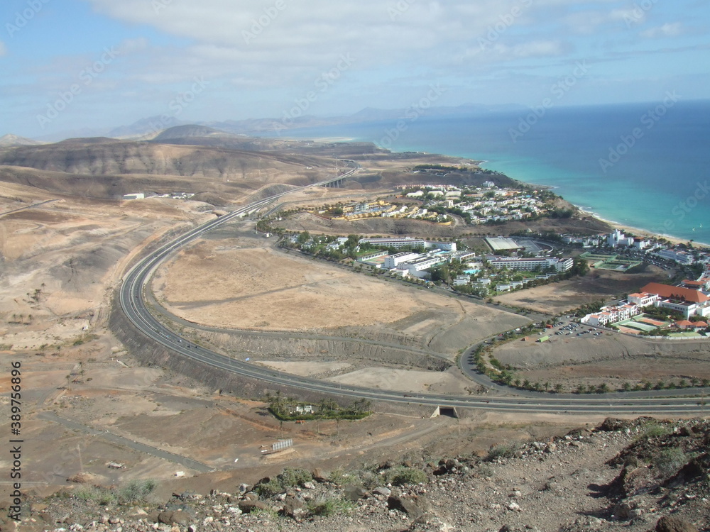 View from the top of Monte Aguda, Fuerteventura, Canary Islands, Spain. View from the top of Monte Aguda, Fuerteventura, Canary Islands, Spain.