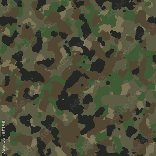 Seamless brown and green fashion military camouflage pattern vector