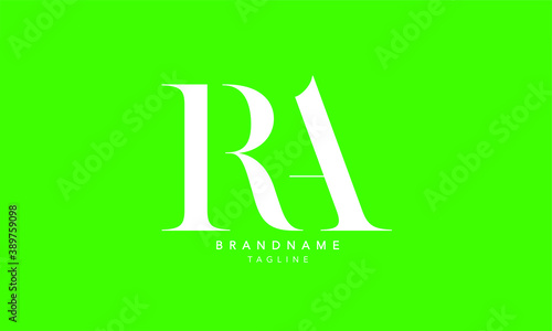Alphabet letters Initials Monogram logo RA, AR, R and A