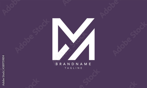 Alphabet letters Initials Monogram logo MA, AM, M and A photo