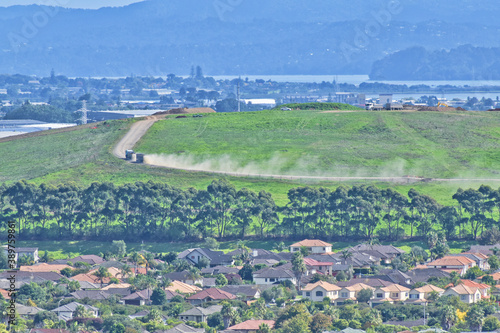 AUCKLAND, NEW ZEALAND - Apr 04, 2019: Regeneration at former Greenmount Landfill in east Tamaki photo