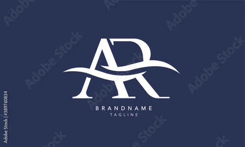 Alphabet letters Initials Monogram logo AR, RA, A and R