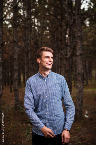 man in the woods