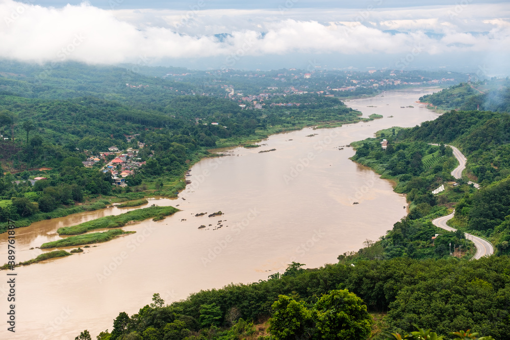 River border Thailand and Laos.