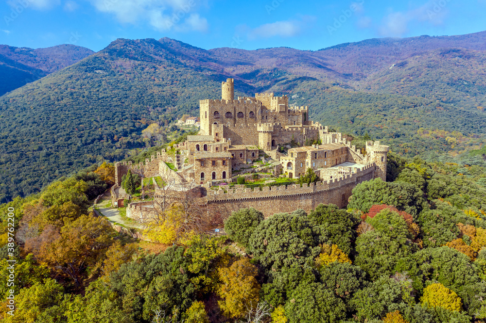 Castle of Requesens la Jonquera Catalonia Spain.