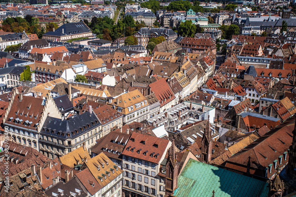 City of Strasbourg France seen from above