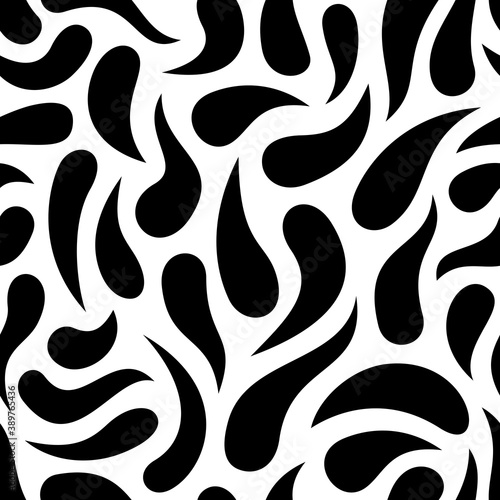 Abstract seamless vector pattern of drops. Floating drips.